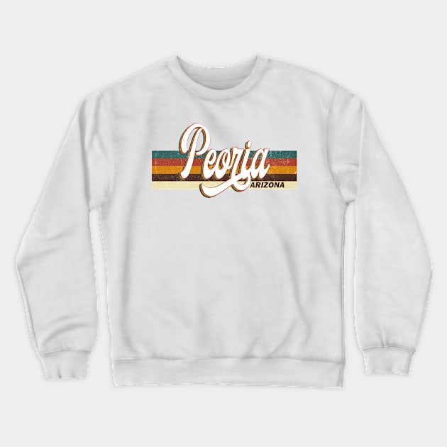 Peoria Arizona US Vintage Retro City 70s 80s style Crewneck Sweatshirt by Happy as I travel